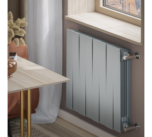 Радиатор Royal Thermo PianoForte 500 Silver Satin - 8 секц. купить  в Сочи