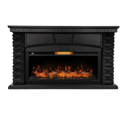 Каминокомплект: Очаг Royal Thermo Aurora RTFP/P-AR40LS, портал Porto 42/40/36 камень чер. шп. венге купить в Сочи Каминокомплект: Очаг Royal Thermo Aurora RTFP/P-AR40LS, портал Porto 42/40/36 камень чер. шп. венге купить в Сочи