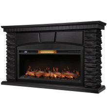 Каминокомплект: Очаг Royal Thermo Aurora RTFP/P-AR40LS, портал Porto 42/40/36 камень чер. шп. венге