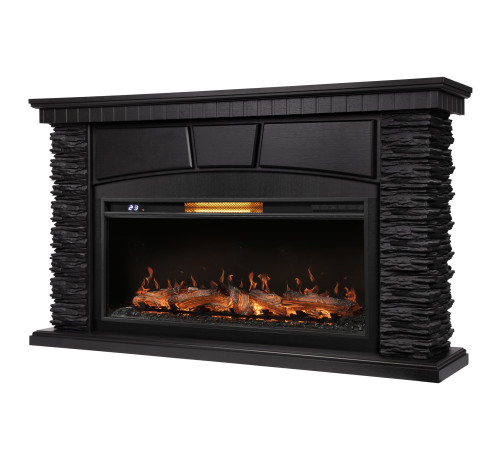 Каминокомплект: Очаг Royal Thermo Aurora RTFP/P-AR40LS, портал Porto 42/40/36 камень чер. шп. венге купить в Сочи Каминокомплект: Очаг Royal Thermo Aurora RTFP/P-AR40LS, портал Porto 42/40/36 камень чер. шп. венге купить в Сочи