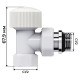 Набор термостатический угловой Royal Thermo Design 1/2"М30х1,5 (Белый) купить  в Сочи
