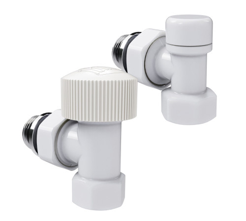 Набор термостатический угловой Royal Thermo Design 1/2"М30х1,5 (Белый) купить  в Сочи Набор термостатический угловой Royal Thermo Design 1/2"М30х1,5 (Белый) купить  в Сочи