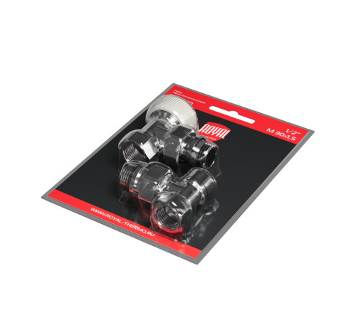 Набор термостатический угловой Royal Thermo Design 1/2"М30х1,5 (Хром) купить  в Сочи Набор термостатический угловой Royal Thermo Design 1/2"М30х1,5 (Хром) купить  в Сочи