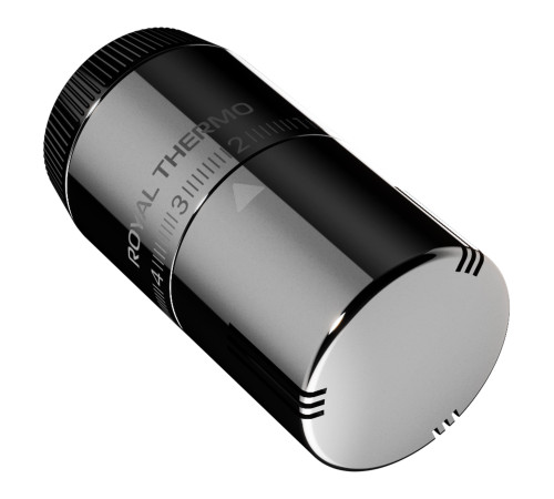 Термоголовка жидкостная Royal Thermo Design М30х1,5 (хром) купить  в Сочи Термоголовка жидкостная Royal Thermo Design М30х1,5 (хром) купить  в Сочи