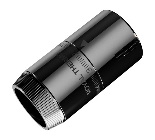 Термоголовка жидкостная Royal Thermo Design М30х1,5 (хром) купить  в Сочи Термоголовка жидкостная Royal Thermo Design М30х1,5 (хром) купить  в Сочи