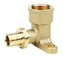 Угол VARMEGA Slide-fit настенный (водороз.) ВР, 20x3/4", Н-60мм, с креп., акс., латунь, VM51613