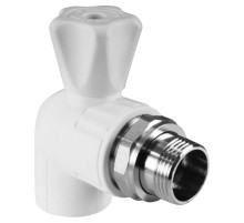 Кран шаровой для радиатора угловой 25 х 3/4" (40/10) VALFEX