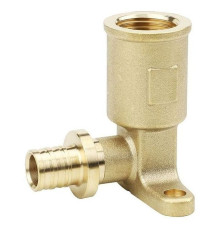 Угол VARMEGA Slide-fit настенный (водороз.) ВР, 16x1/2", Н-55мм, удл., с креп., акс., латунь, VM5162