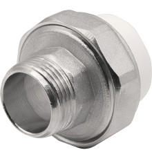 Муфта THERMOLIGHT комбинированная разъемная PP-R НР 25х3/4" белый (10/160)