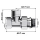 Набор термостатический прямой Royal Thermo Design 1/2"М30х1,5 (Хром) купить  в Сочи
