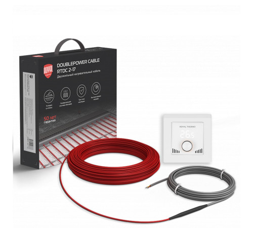 Кабель нагревательный Royal Thermo RTDC 2-17-300 с терморегулятором RTI-16 Кабель нагревательный Royal Thermo RTDC 2-17-300 с терморегулятором RTI-16
