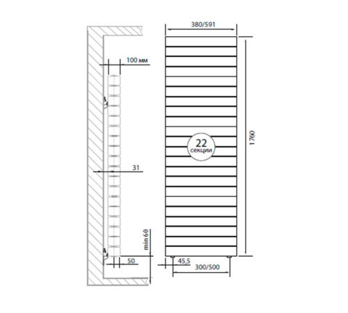 Радиатор Royal Thermo PianoForte Tower Noir Sable - 22 секц. купить в Сочи Радиатор Royal Thermo PianoForte Tower Noir Sable - 22 секц. купить в Сочи