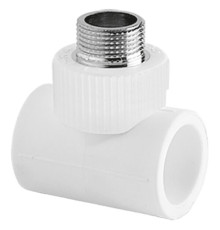 Тройник TEBO бел. PP-R комб. 32х3/4" НР (10/60), арт. 030040509