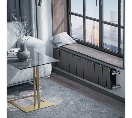 Радиатор биметаллический Royal Thermo PianoForte 200 Чёрный - 16 секц. купить в Сочи Радиатор биметаллический Royal Thermo PianoForte 200 Чёрный - 16 секц. купить в Сочи