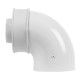 Отвод коаксиальный промежуточный Royal Thermo 60/100, 90 гр. M/M, подкл. через хомут купить  в Сочи