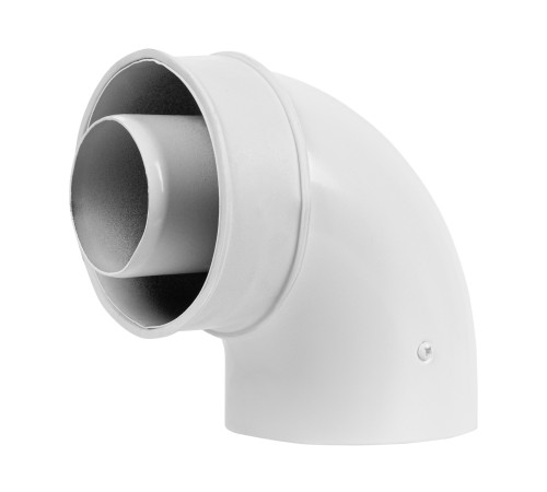 Отвод коаксиальный промежуточный Royal Thermo 60/100, 90 гр. M/M, подкл. через хомут купить  в Сочи Отвод коаксиальный промежуточный Royal Thermo 60/100, 90 гр. M/M, подкл. через хомут купить  в Сочи