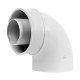Отвод коаксиальный промежуточный Royal Thermo 60/100, 90 гр. M/M, подкл. через хомут купить  в Сочи
