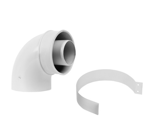 Отвод коаксиальный промежуточный Royal Thermo 60/100, 90 гр. M/M, подкл. через хомут купить  в Сочи Отвод коаксиальный промежуточный Royal Thermo 60/100, 90 гр. M/M, подкл. через хомут купить  в Сочи