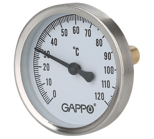 Термометр Gappo биметаллический с погружной гильзой 1/2" x 0-120 гр. купить  в Сочи Термометр Gappo биметаллический с погружной гильзой 1/2" x 0-120 гр. купить  в Сочи