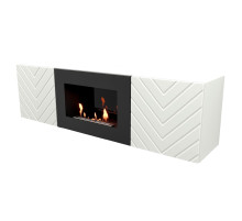 Тумба с биокамином Firelight BFP/P-1400V белая