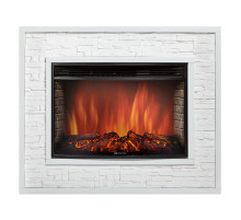 Каминокомплект:Очаг Electrolux EFP/P-3320RLS, портал Loft 30 камень белый, белая эмаль