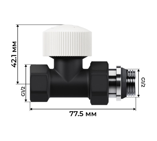Набор термостатический прямой Royal Thermo Design 1/2"М30х1,5 (Черный) купить  в Сочи Набор термостатический прямой Royal Thermo Design 1/2"М30х1,5 (Черный) купить  в Сочи