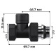 Набор термостатический прямой Royal Thermo Design 1/2"М30х1,5 (Черный) купить  в Сочи