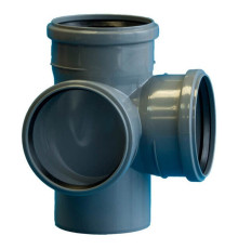 Крестовина Политэк Пайп двухплоскостная 110х110х110/87,5гр. ВК (20)