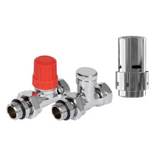Набор термостатический прямой Royal Thermo Design 1/2" Click (Хром) с термоголовкой Design (Хром)