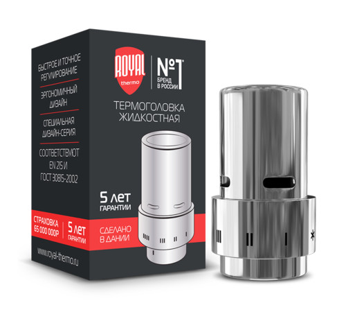 Набор термостатический прямой Royal Thermo Design 1/2" Click (Хром) с термоголовкой Design (Хром) купить в Сочи Набор термостатический прямой Royal Thermo Design 1/2" Click (Хром) с термоголовкой Design (Хром) купить в Сочи