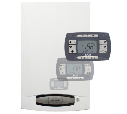 Котел газовый BAXI NUVOLA3 COMFORT 320 Fi настен., 2 конт., з.к.с., с вынос. п/у, встроен. бойлер купить в Сочи Котел газовый BAXI NUVOLA3 COMFORT 320 Fi настен., 2 конт., з.к.с., с вынос. п/у, встроен. бойлер купить в Сочи