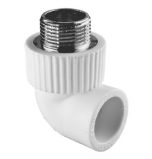 Угольник TEBO бел. PP-R комб. 32х3/4" НР (10/70), арт. 030030610