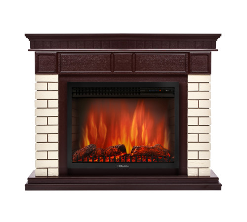 Портал Firelight Bricks 25 камень бежевый, шпон темный дуб купить в Сочи Портал Firelight Bricks 25 камень бежевый, шпон темный дуб купить в Сочи