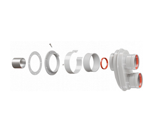 Адаптер моноблочный Royal Thermo 60/100 для перехода на двухтрубную систему 80/80 (универсальный) купить  в Сочи Адаптер моноблочный Royal Thermo 60/100 для перехода на двухтрубную систему 80/80 (универсальный) купить  в Сочи