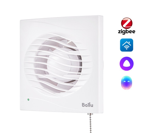 Вентилятор вытяжной Ballu BAF-AR 100 VP с обратным клапаном и тяговым выключателем купить  в Сочи