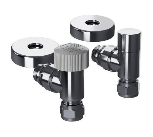 Набор термостатический угловой Royal Thermo Design Pro 15мм М30х1,5 (Хром) купить  в Сочи Набор термостатический угловой Royal Thermo Design Pro 15мм М30х1,5 (Хром) купить  в Сочи