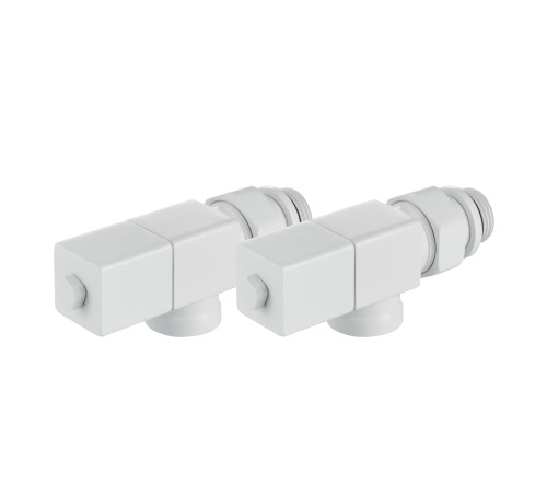 Набор дизайн-вентилей Royal Thermo CUBE, осевой (белый) 1/2" купить  в Сочи