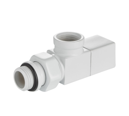 Набор дизайн-вентилей Royal Thermo CUBE, осевой (белый) 1/2" купить  в Сочи