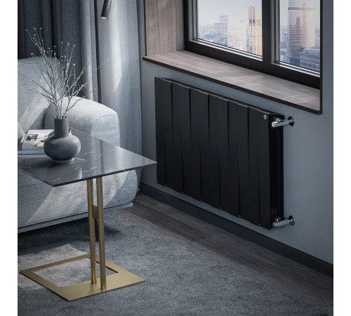 Радиатор биметаллический Royal Thermo PianoForte 500 Чёрный - 12 секц. купить  в Сочи