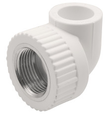 Угольник THERMOLIGHT комбинированный PP-R ВР 20х3/4" белый (20/180)