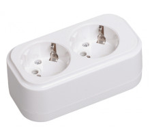 Колодка (розетка) 2гн с З/К белая 16А К02 ИЕК CLASSIC (IEK)