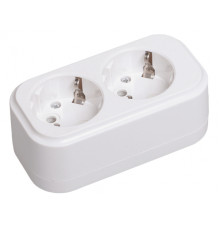 Колодка (розетка) 2гн с З/К белая 16А К02 ИЕК CLASSIC (IEK)