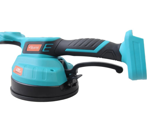 TV18120 Виброприсоска аккум д/укл плитки STURM 18В, BatterySystem, 120кг, d=160 мм, без АКБ и ЗУ для переноса, подъема, выравнивания при укладке напольной и настенной плитки больших размеров 