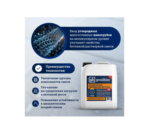Купить INTERPLAST AT FAST Добавку ускоритель для бетонов и растворов 5л, готовая для применения Купить INTERPLAST AT FAST Добавку ускоритель для бетонов и растворов 5л, готовая для применения