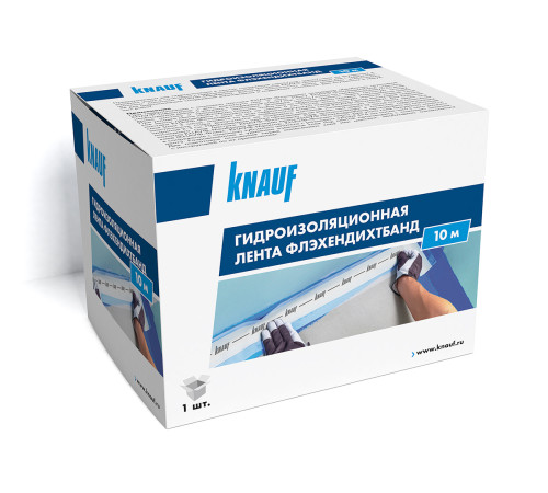 Knauf Флехендихтбанд Лента гидроизоляционная для гидроизоляции сопряжений стен и пола, внутренних углов, шириной 120 мм, с нанесённой по продольной оси полосой (70 мм) водонепроницаемого, стойкого к старению эластомера Knauf Флехендихтбанд Лента гидроизоляционная для гидроизоляции сопряжений стен и пола, внутренних углов, шириной 120 мм, с нанесённой по продольной оси полосой (70 мм) водонепроницаемого, стойкого к старению эластомера