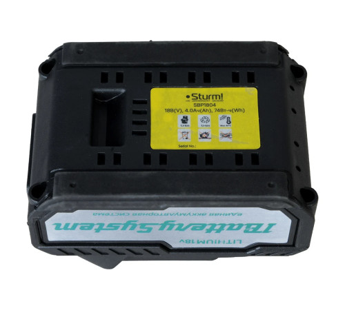SBP1804 Аккумулятор STURM 1 BatterySystem 18 В, 4.0Ач. Аккумулятор 1BatterySystem (18 В; 4 Ач) Sturm SBP1804 - универсальная аккумуляторная система SBP1804 Аккумулятор STURM 1 BatterySystem 18 В, 4.0Ач. Аккумулятор 1BatterySystem (18 В; 4 Ач) Sturm SBP1804 - универсальная аккумуляторная система