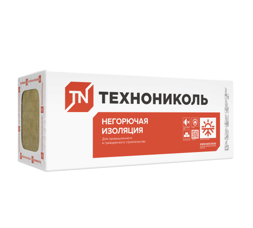 Купить ТехноФАС Эффект Утеплитель для фасадов 600*1200*50мм 4,32 м2, из минерального волокна, экологически чист, не горюч, имеет очень низкий коэффициент теплопроводности