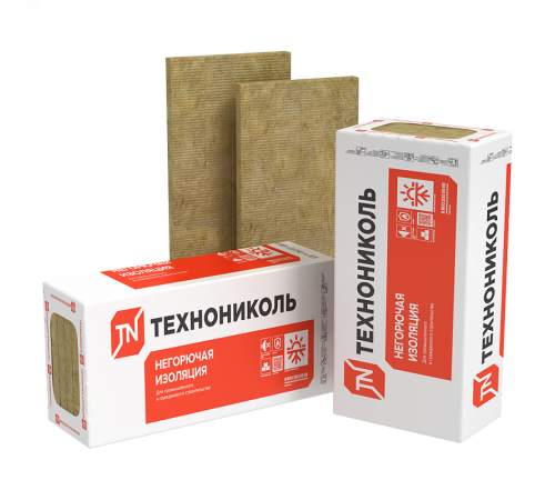 Купить ТехноФАС Эффект Утеплитель для фасадов 600*1200*50мм 4,32 м2, из минерального волокна, экологически чист, не горюч, имеет очень низкий коэффициент теплопроводности