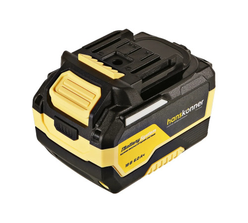 HBP2006 Аккумулятор Hanskonner PLATINUM 18В,1BatterySystem, 6.0Ач, USB-разъем, блистер.совместим с любым инструментом единой аккумуляторной системы 1BatterySystem HBP2006 Аккумулятор Hanskonner PLATINUM 18В,1BatterySystem, 6.0Ач, USB-разъем, блистер.совместим с любым инструментом единой аккумуляторной системы 1BatterySystem
