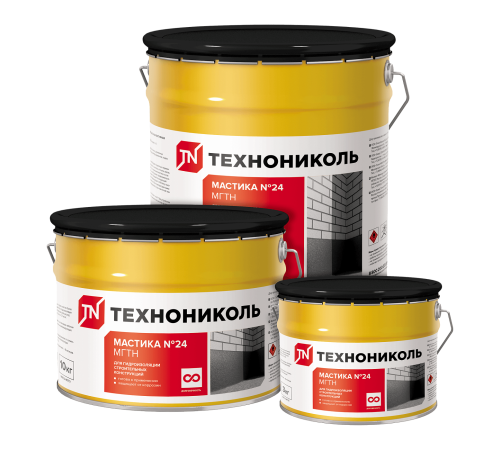 Мастика гидроизоляционная «ТехноНиколь» № 24 (МГТН) 20кг, готовый к применению материал